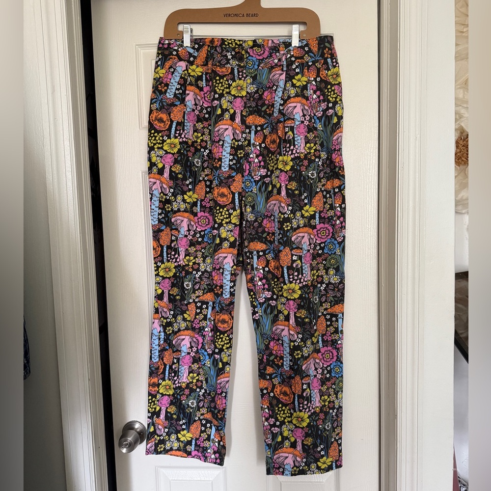Nooworks Black Floral & Mushroom Print Pants